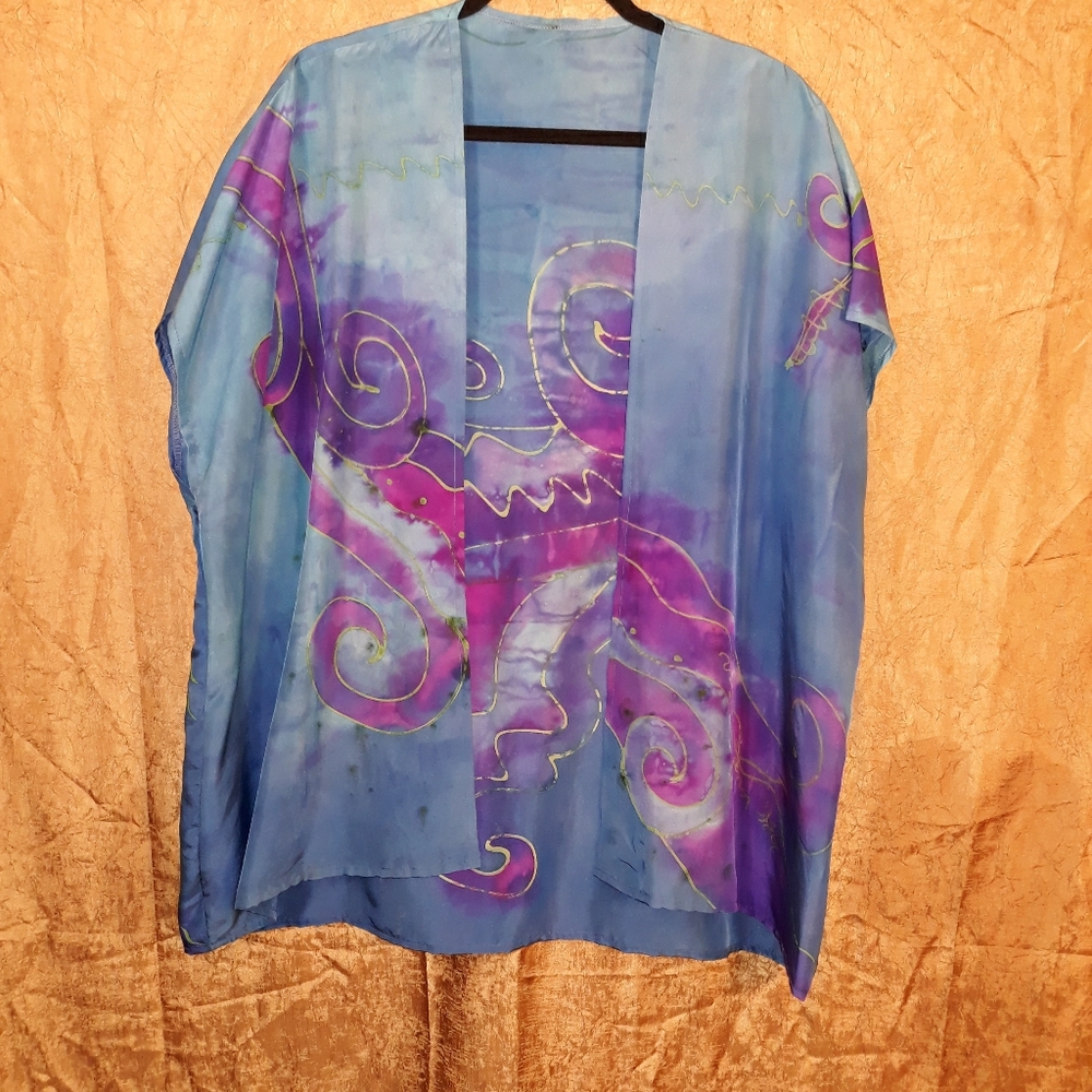 Hand Painted Silk Jacket